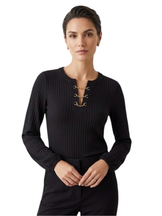 MICHAEL Michael Kors Tops - MICHAEL Michael Kors ($225) Ribbed Knit Embellished Top - PTP 20